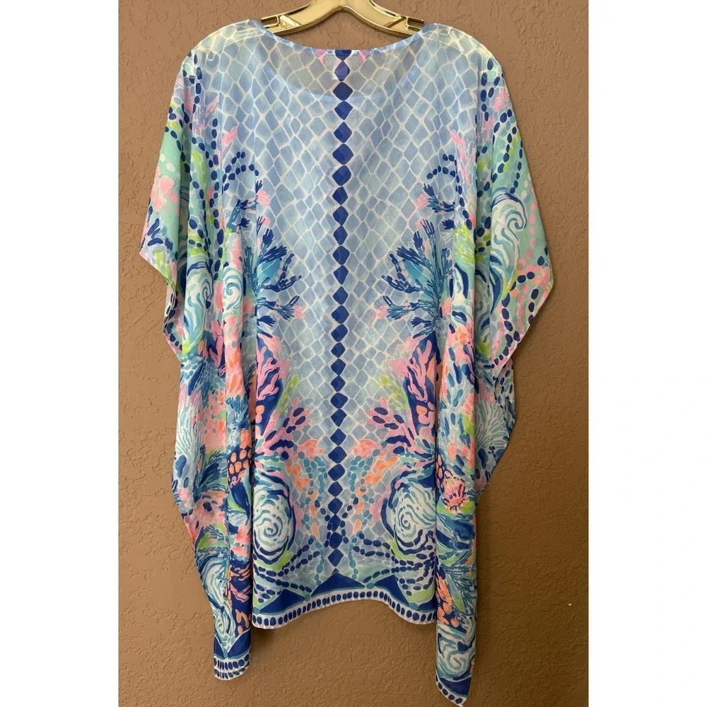 Lilly Pulitzer NWT Alvaro Caftan Swim‎ Cover-up Hidden Treasure MSRP $148 XXS/XS